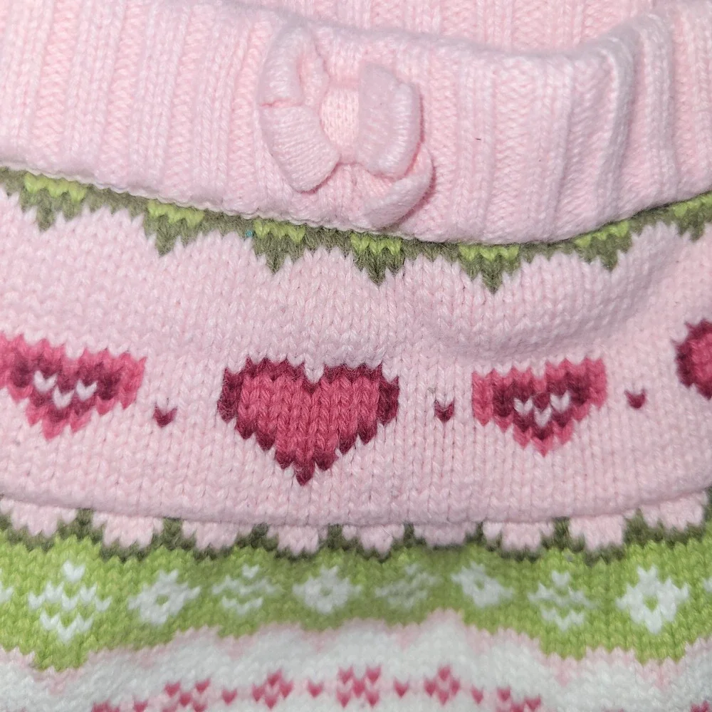 Gymboree Pink Knit Heart Fair Isle Sweater Skirt Toddler 12 18 Months Valentines